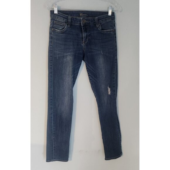 KUT FROM THE KLOTH Jeans Denim Dark Blue Skinny Stretch Womens Size 2 EUC - Picture 3 of 13